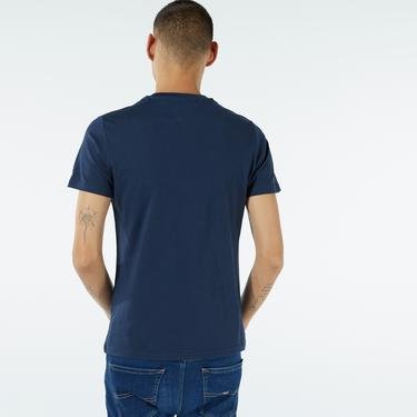  Tommy Jeans Flag Erkek Mavi T-Shirt
