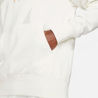  Nike Sportswear Swoosh Pullover Semi-Brussed-Back Erkek Beyaz Sweatshirt