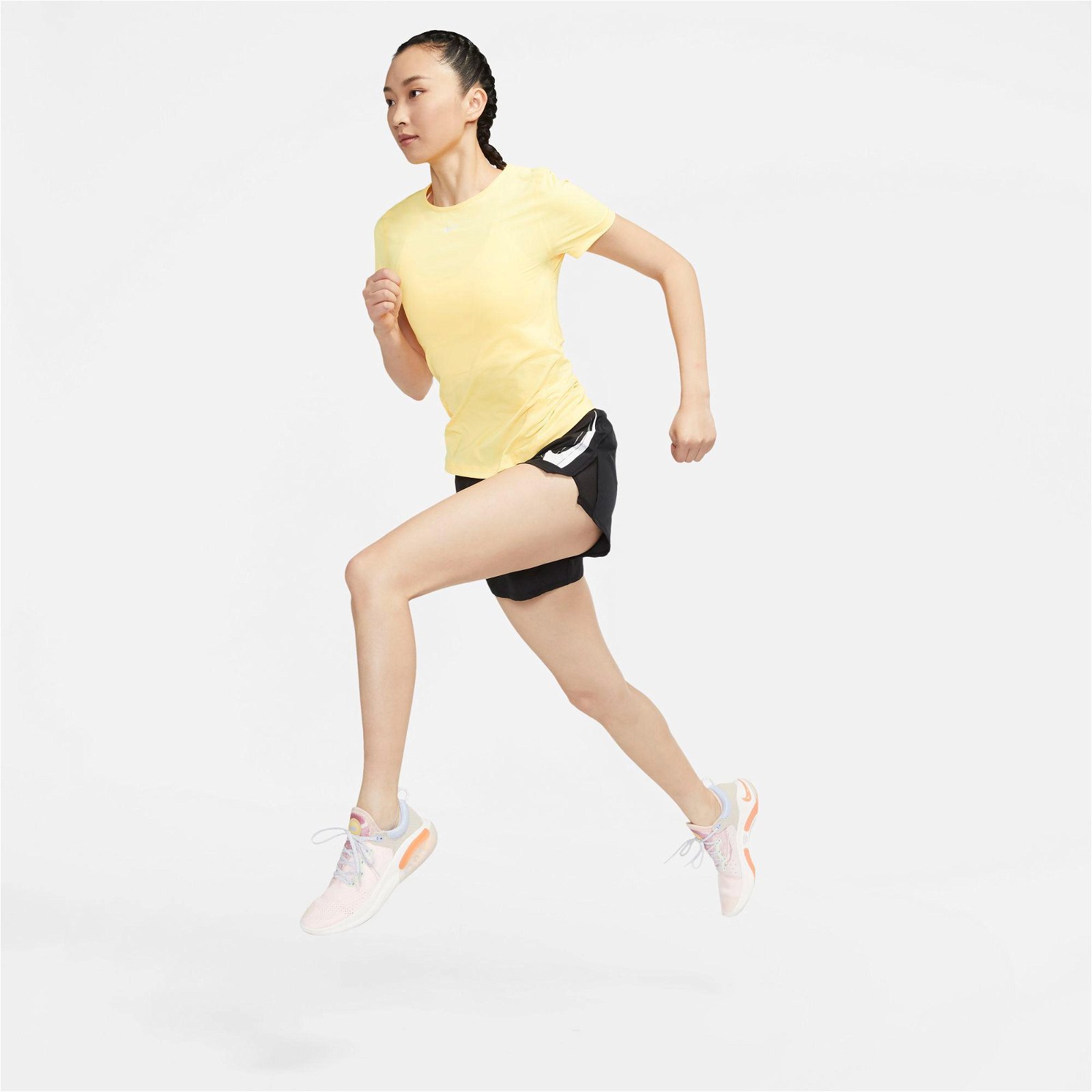 Nike Dri-FIT H Run Kadın Siyah-Beyaz Şort