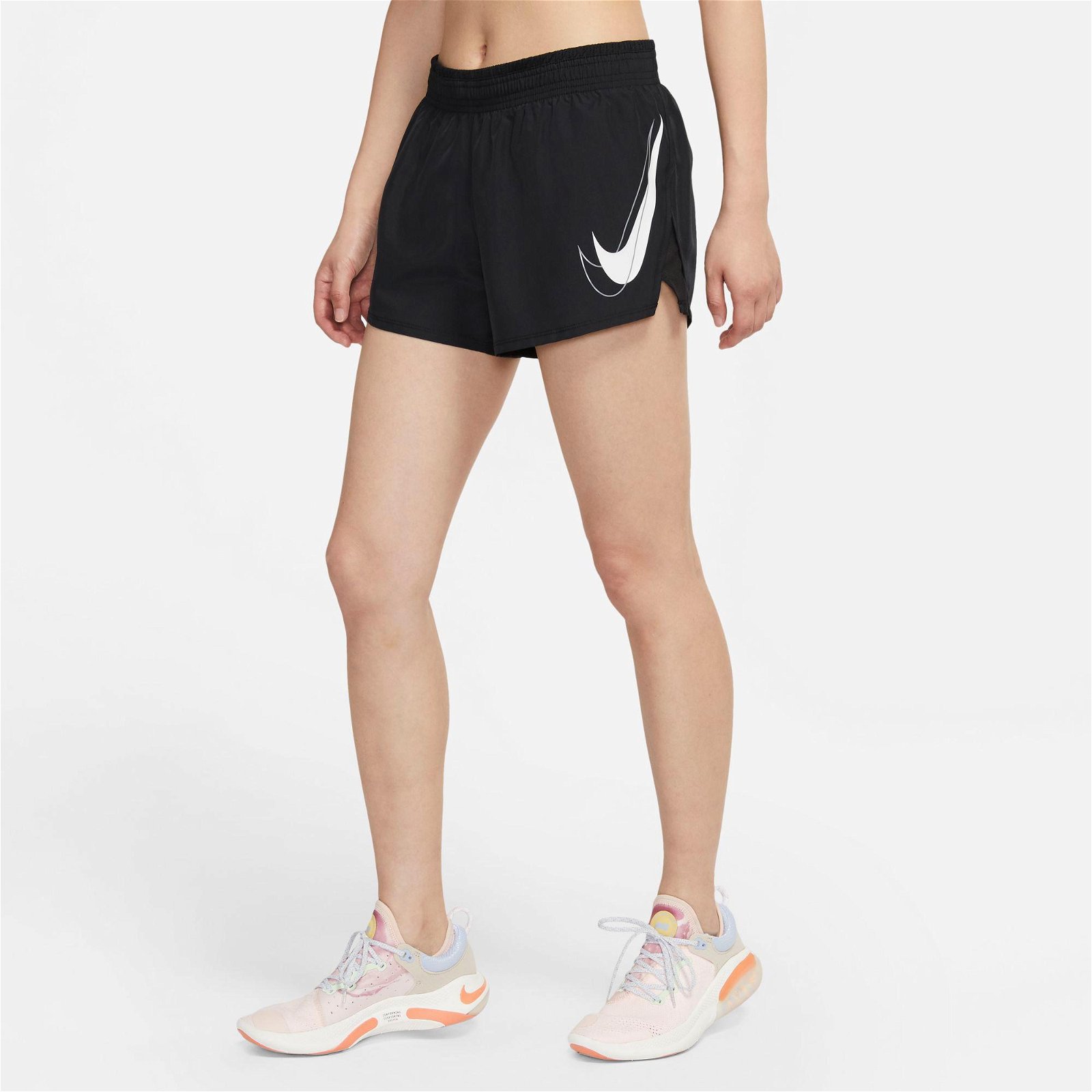 Nike Dri-FIT H Run Kadın Siyah-Beyaz Şort