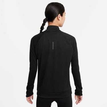  Nike Dri-FIT Swoosh Run Kadın Büyük Beden Siyah-Beyaz Sweatshirt