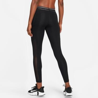  Nike Pro Dri-FIT NL PKT TT Kadın Siyah-Beyaz Tayt