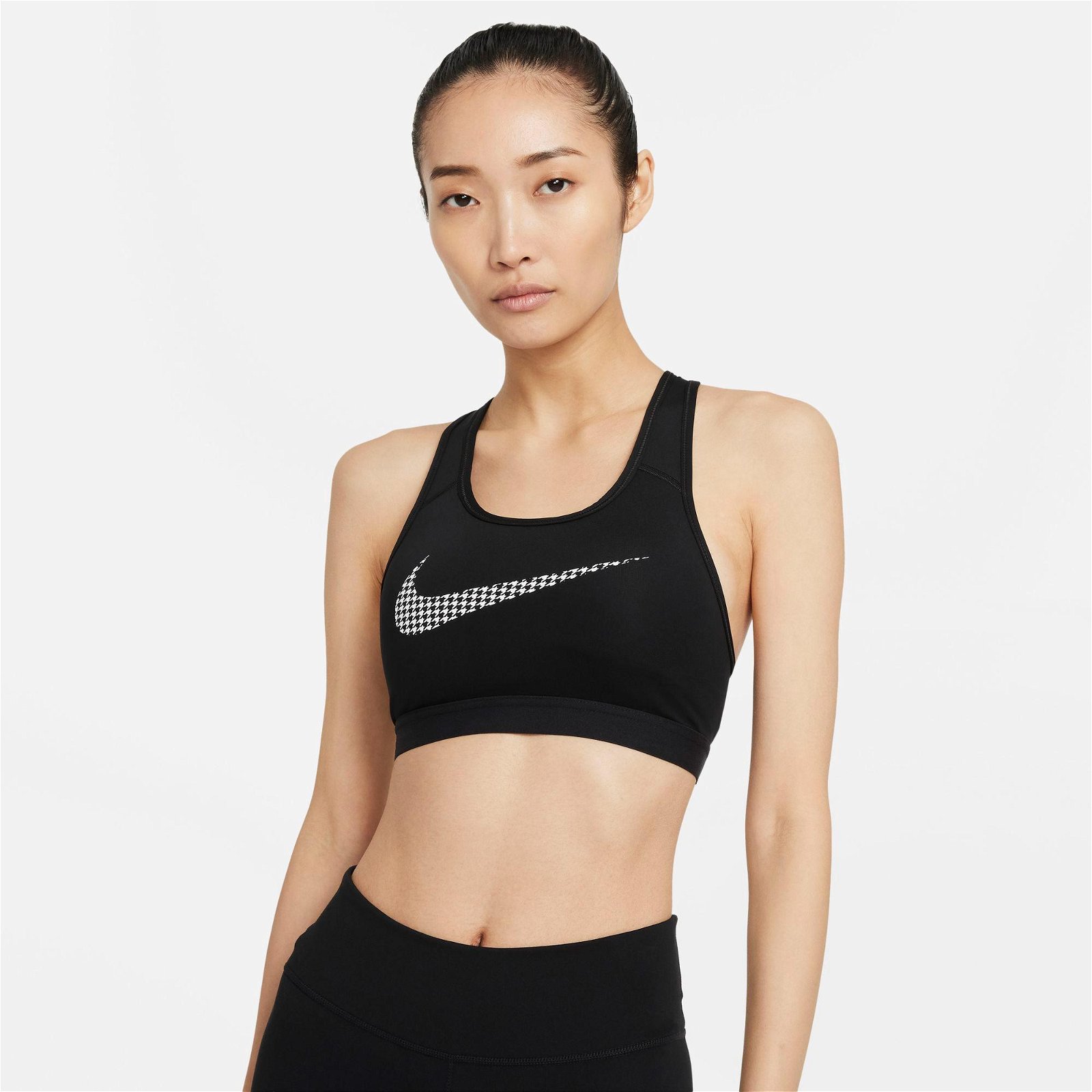 Nike Dri-FIT H Icon Closh Kadın Siyah-Beyaz Bra