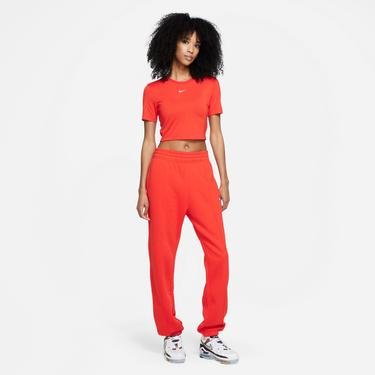  Nike Sportswear Essential Slim Crop Lbr Kadın Kırmızı T-Shirt