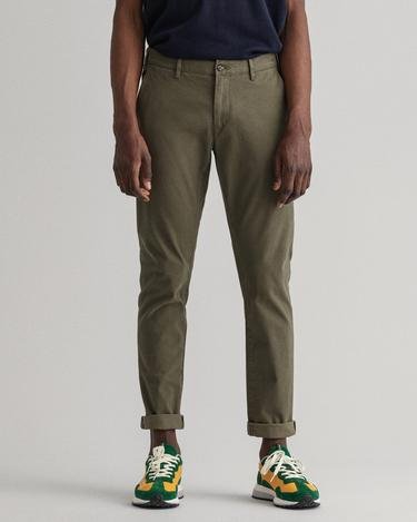  GANT Erkek Yeşil Slim Fit Pantolon