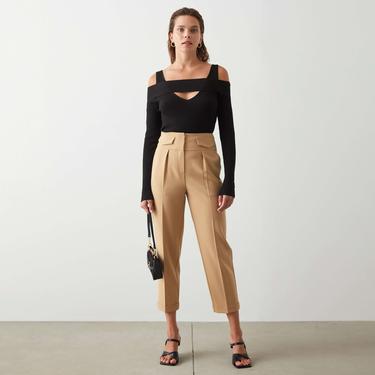  İpekyol Cutout Kadın Siyah Bluz