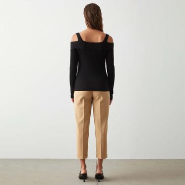  İpekyol Cutout Kadın Siyah Bluz