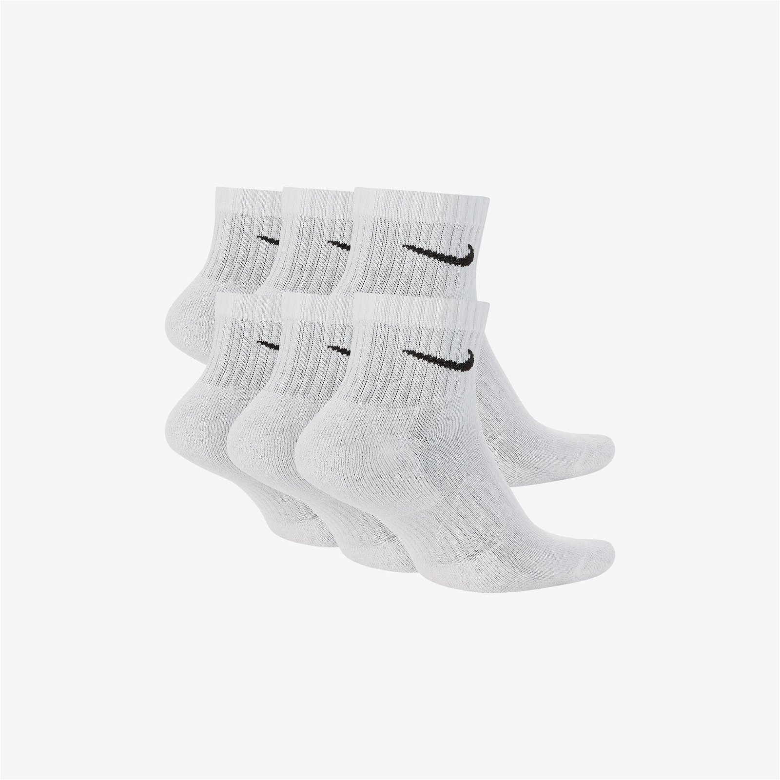 Nike U Everyday Cush Al 6'lı Erkek Beyaz-Siyah Çorap