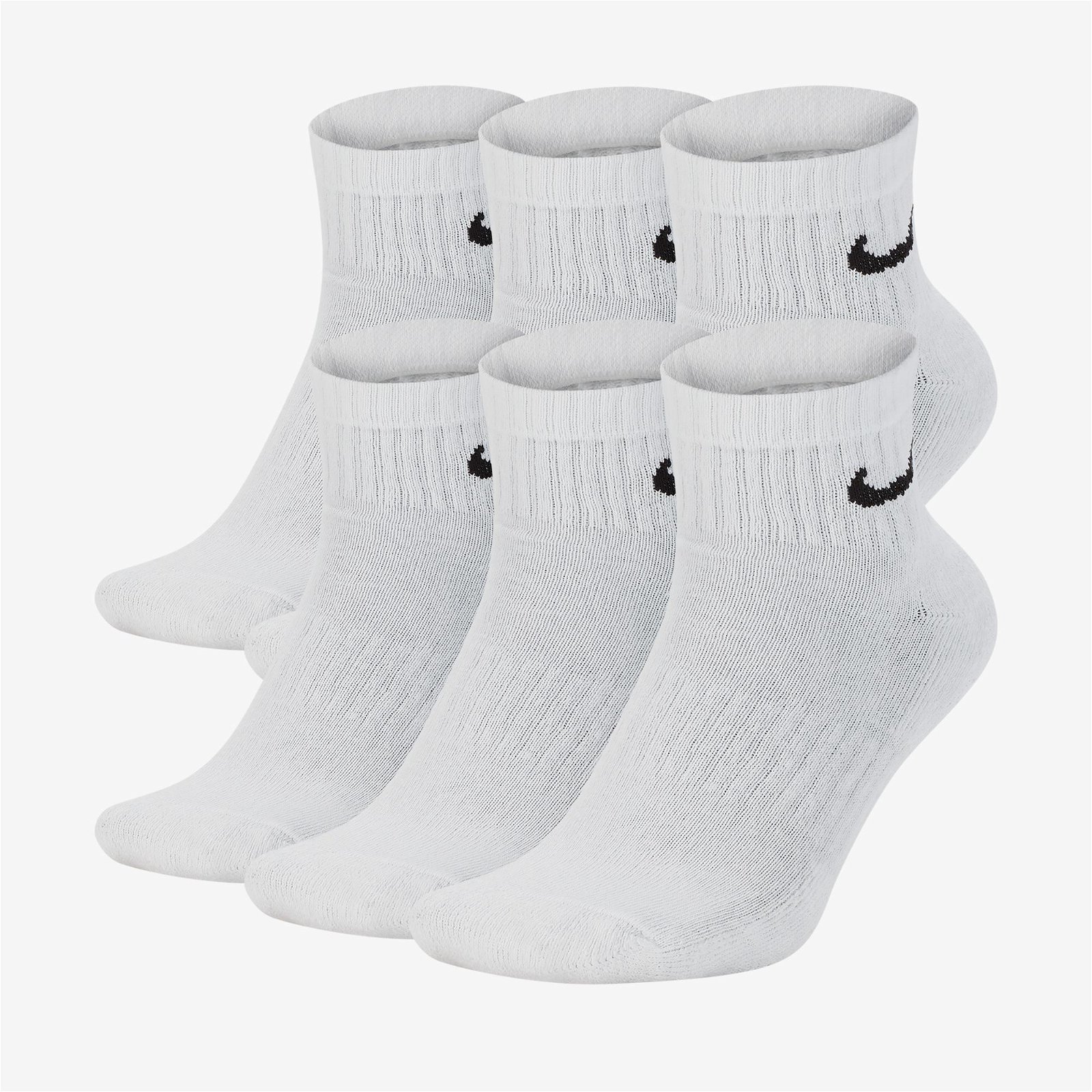Nike U Everyday Cush Al 6'lı Erkek Beyaz-Siyah Çorap