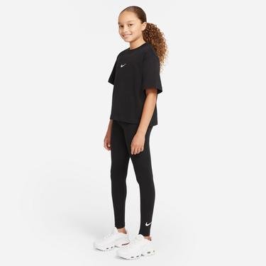  Nike Sportswear Favorites Swoosh Leggings Çocuk Siyah Tayt