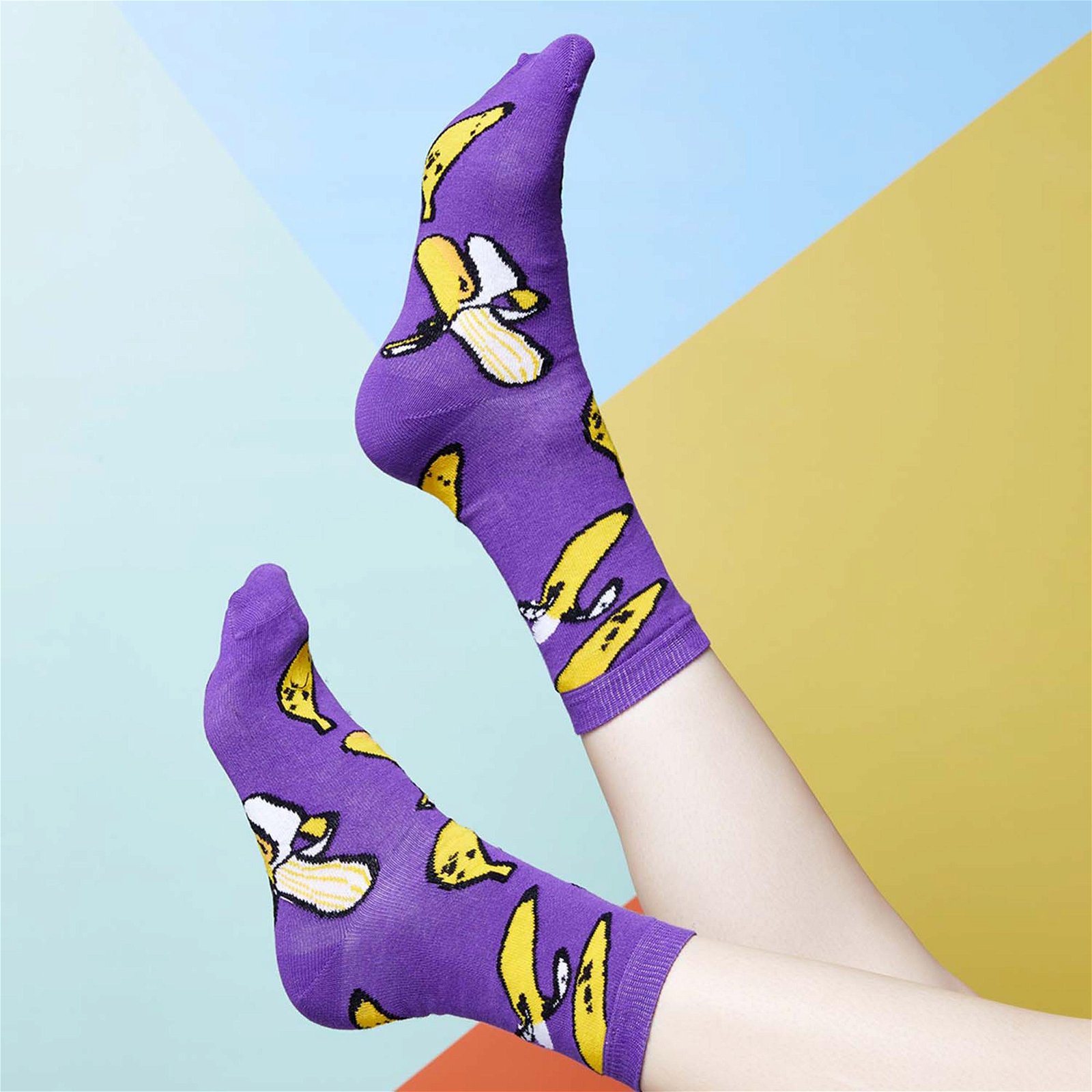 The Socks Company Tasty Bananas Desenli Kadın Renkli Çorap