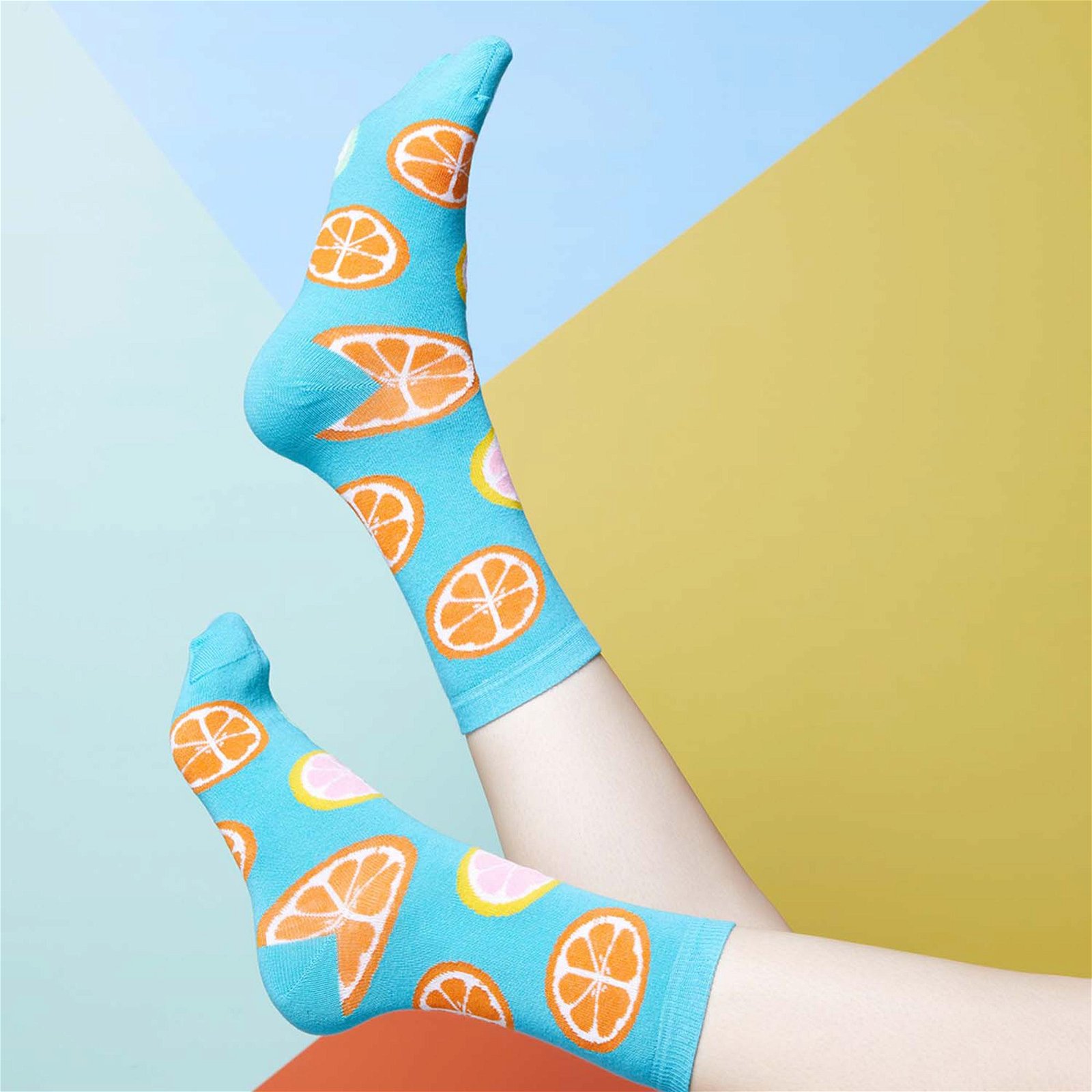 The Socks Company Citrus Slices Desenli Kadın Renkli Çorap