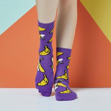  The Socks Company Tasty Bananas Desenli Kadın Renkli Çorap
