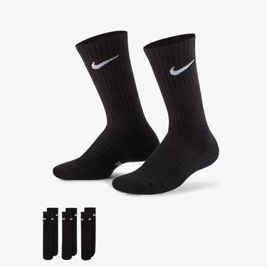  Nike Everyday Cush Crew 3'lü Çocuk Siyah Çorap