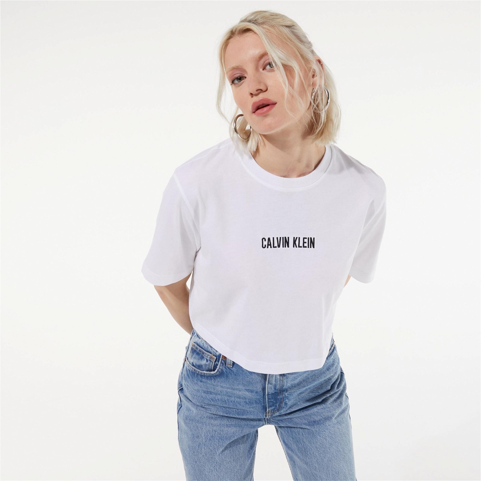 Calvin Klein Big Idea Kadın Beyaz T-Shirt