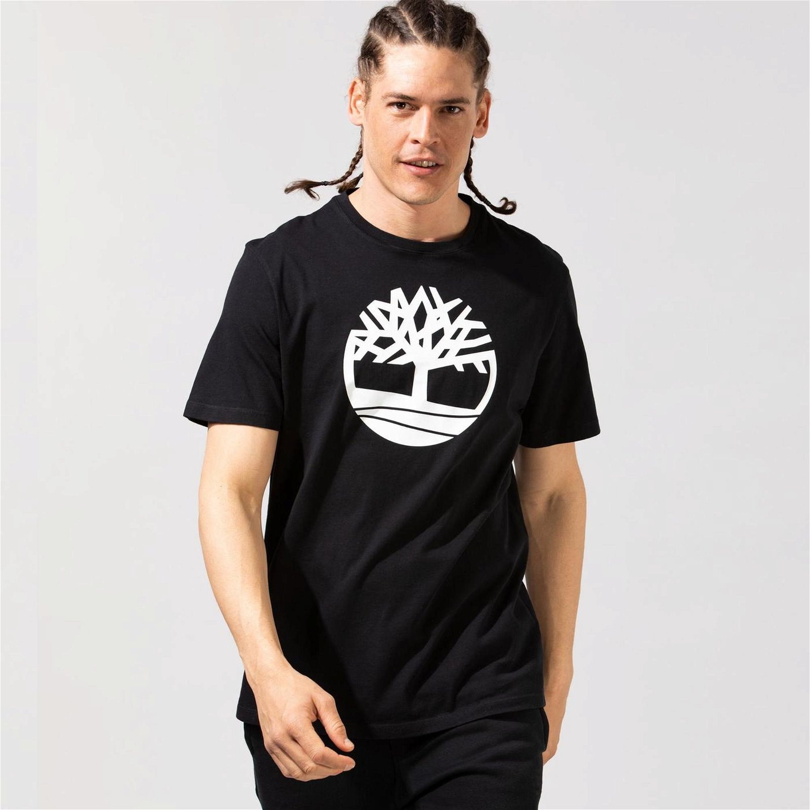 Timberland SS Kennebec River Tree Logo Tee Erkek Siyah T-Shirt