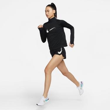  Nike Dri-Fıt Swoosh Run Half Zip Midlayer Kadın Siyah Sweatshirt