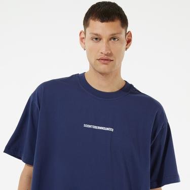  SOONTOBEANNOUNCED Logo Printed Unisex Mavi T-Shirt