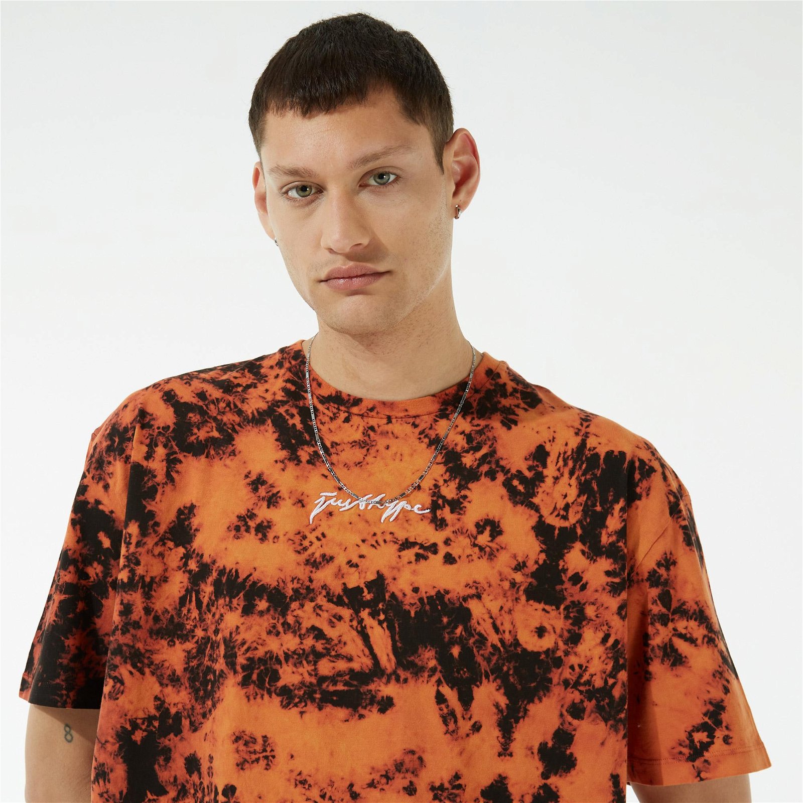 HYPE Burnt Orange Dye Oversized Erkek Renkli T-Shirt