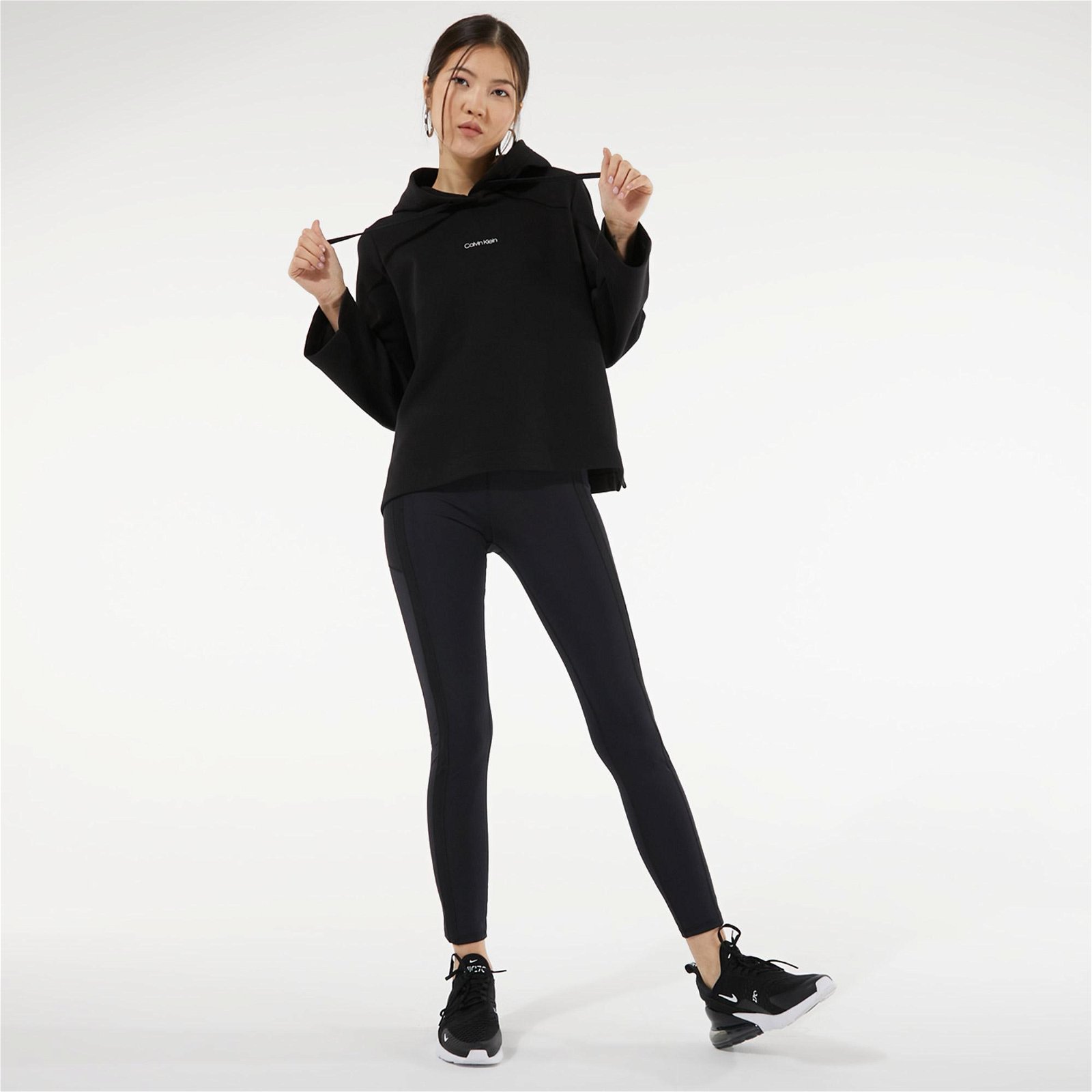 Calvin Klein Modern Essentials Yarasa Kol Kadın Siyah Sweatshirt