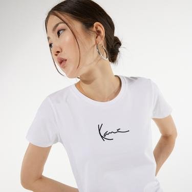  Karl Kani Small Signature Kadın Beyaz T-Shirt