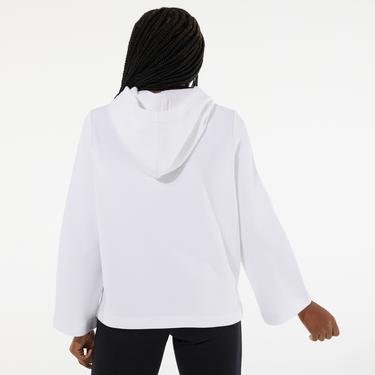  Calvin Klein Essentials Kadın Beyaz Kapüşonlu Sweatshirt