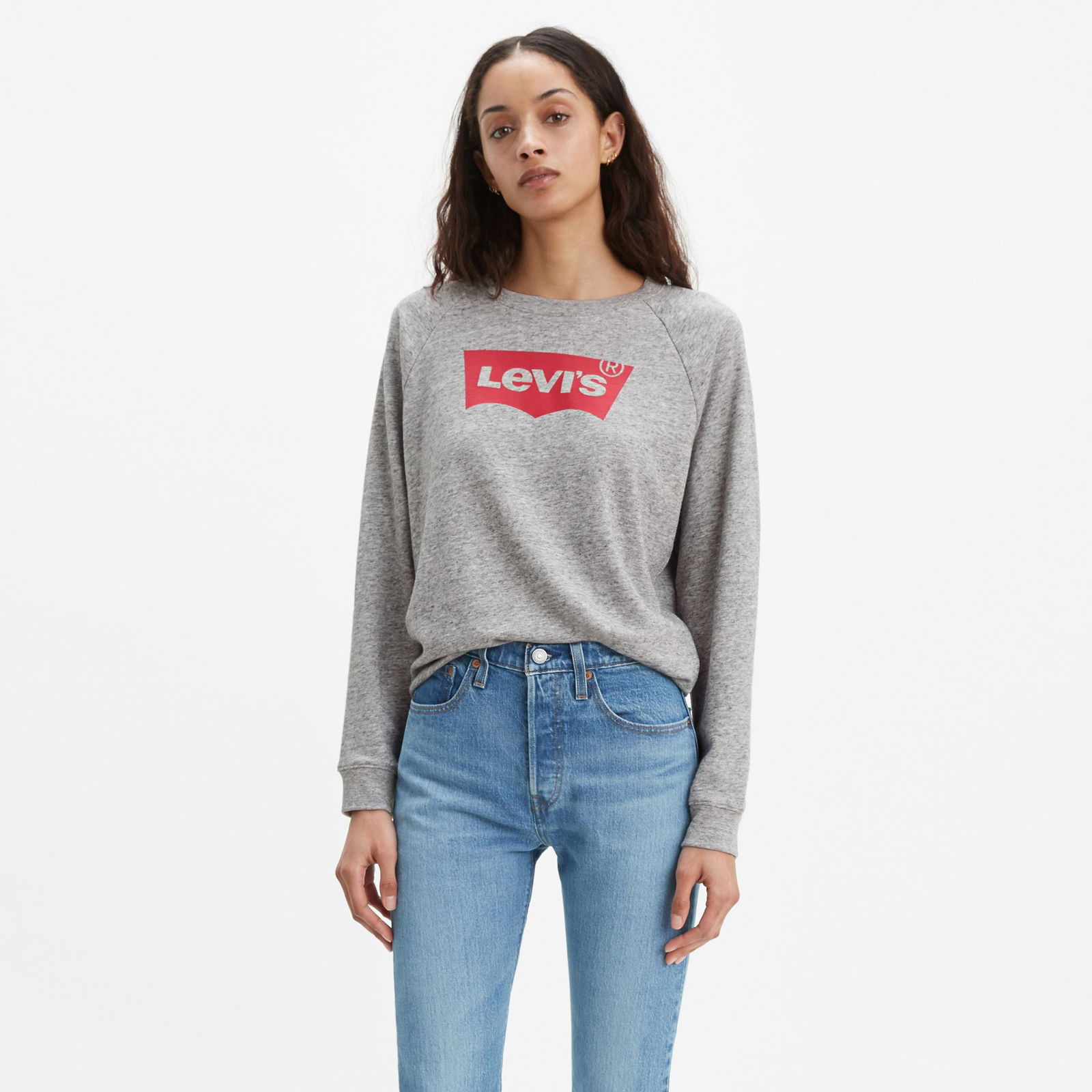 Levi's Relaxed Graphic Crew Kadın Gri Sweatshirt
