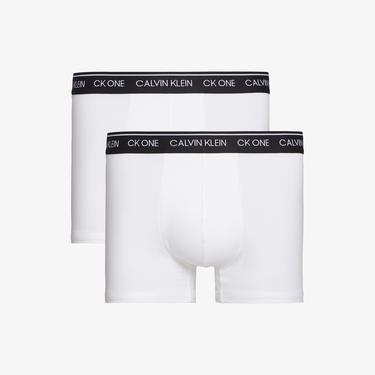  Calvin Klein Erkek Beyaz 2'li Boxer