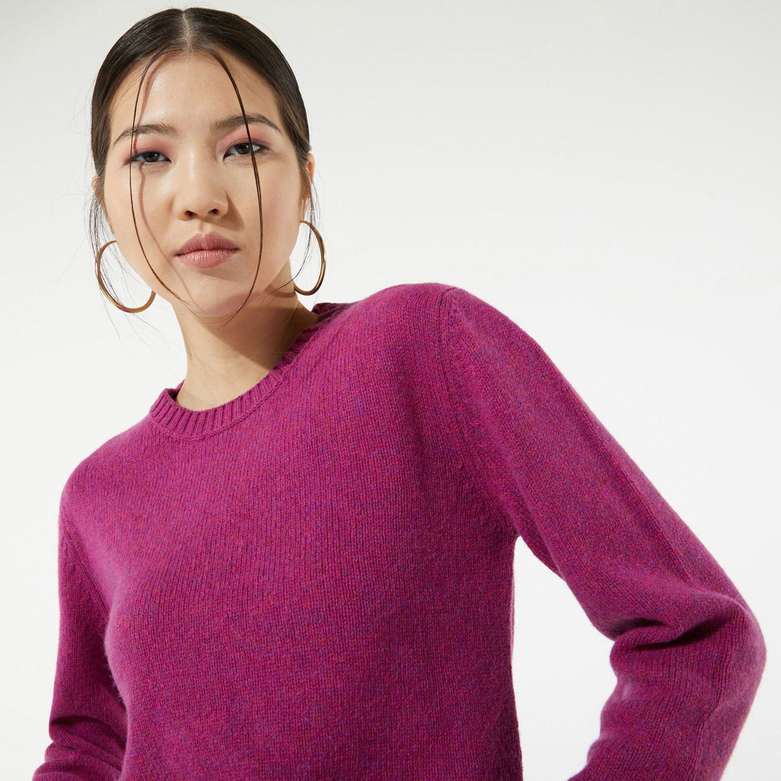Benetton Kadın Şeker Pembe Triko Kazak