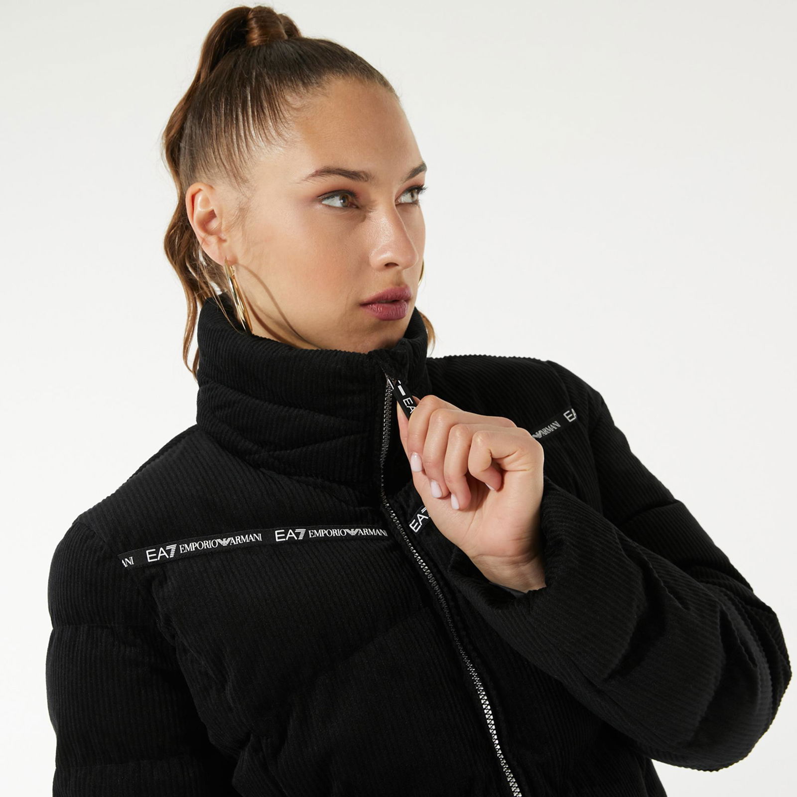EA7 Emporio Armani Kadın Siyah Mont