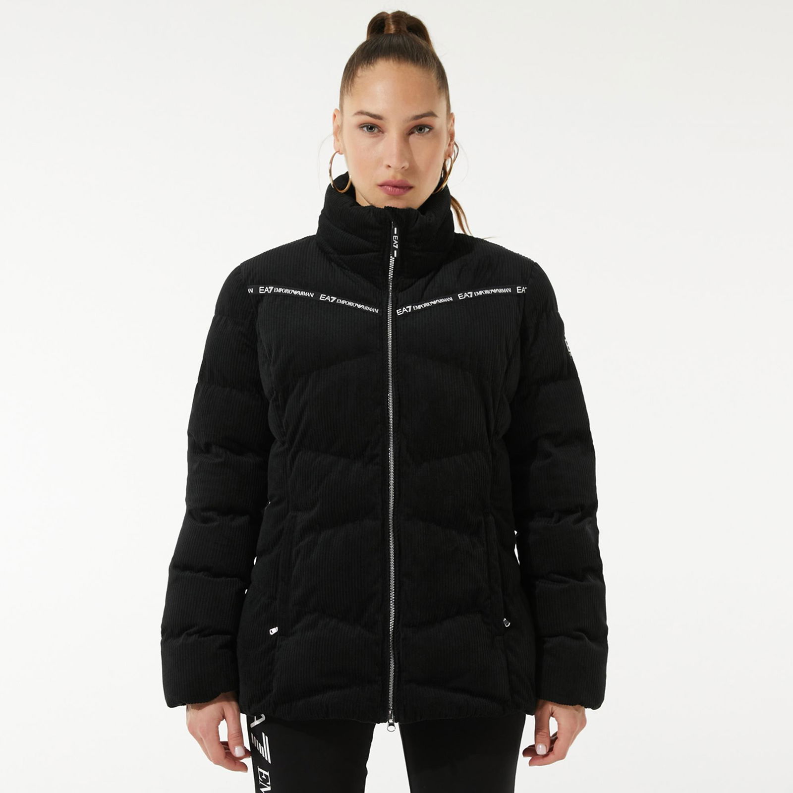 EA7 Emporio Armani Kadın Siyah Mont