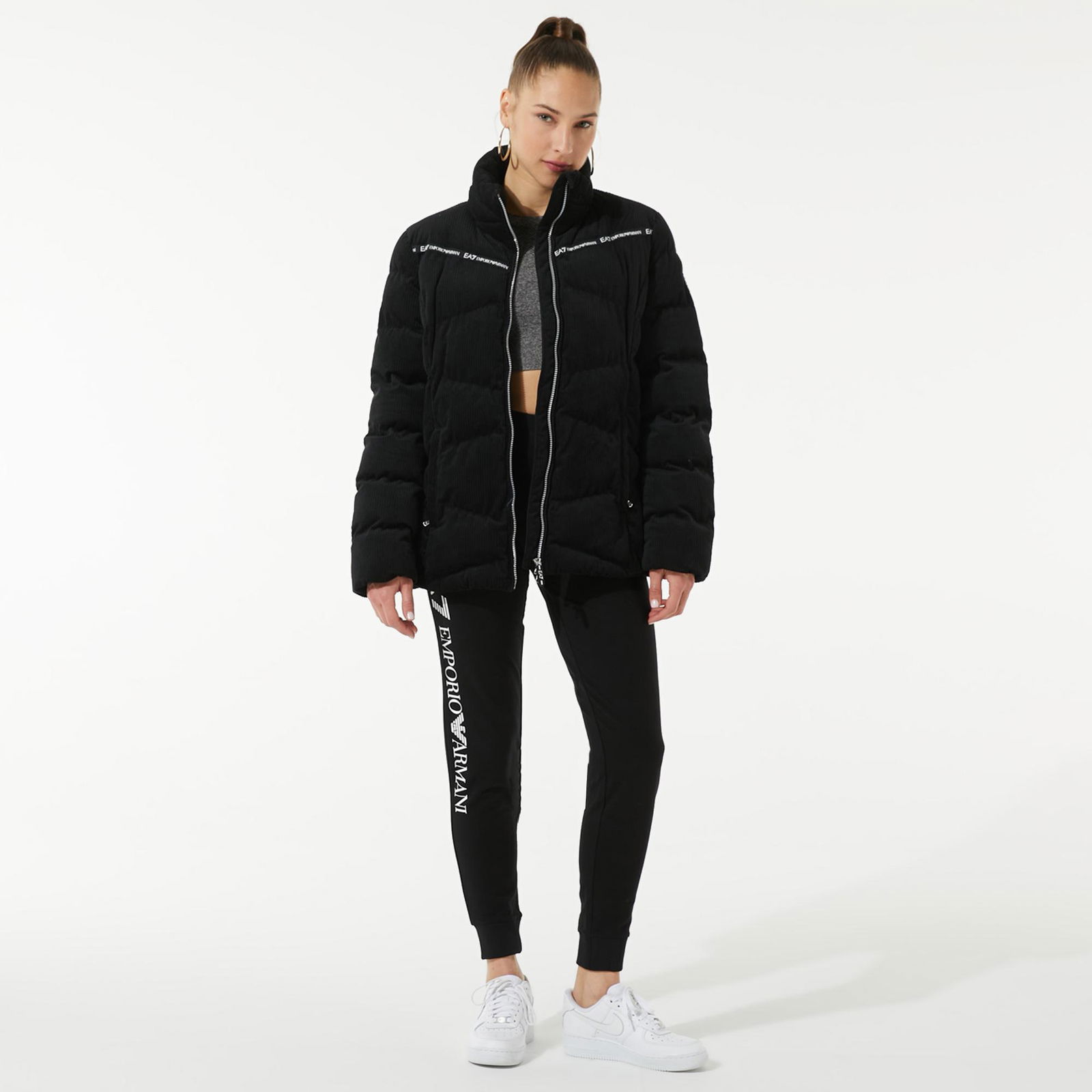 EA7 Emporio Armani Kadın Siyah Mont