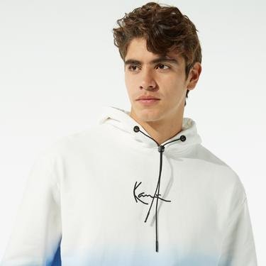  Karl Kani Small Signature Gradient Over Size Erkek Beyaz-Mavi Sweatshirt