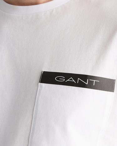  GANT Erkek Beyaz Baskılı T-Shirt