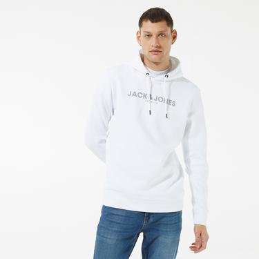  Jack & Jones Jprblabooster Erkek Beyaz Sweatshirt