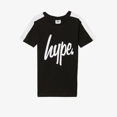  Hype Reflective Side Stripe Çocuk Siyah T-Shirt