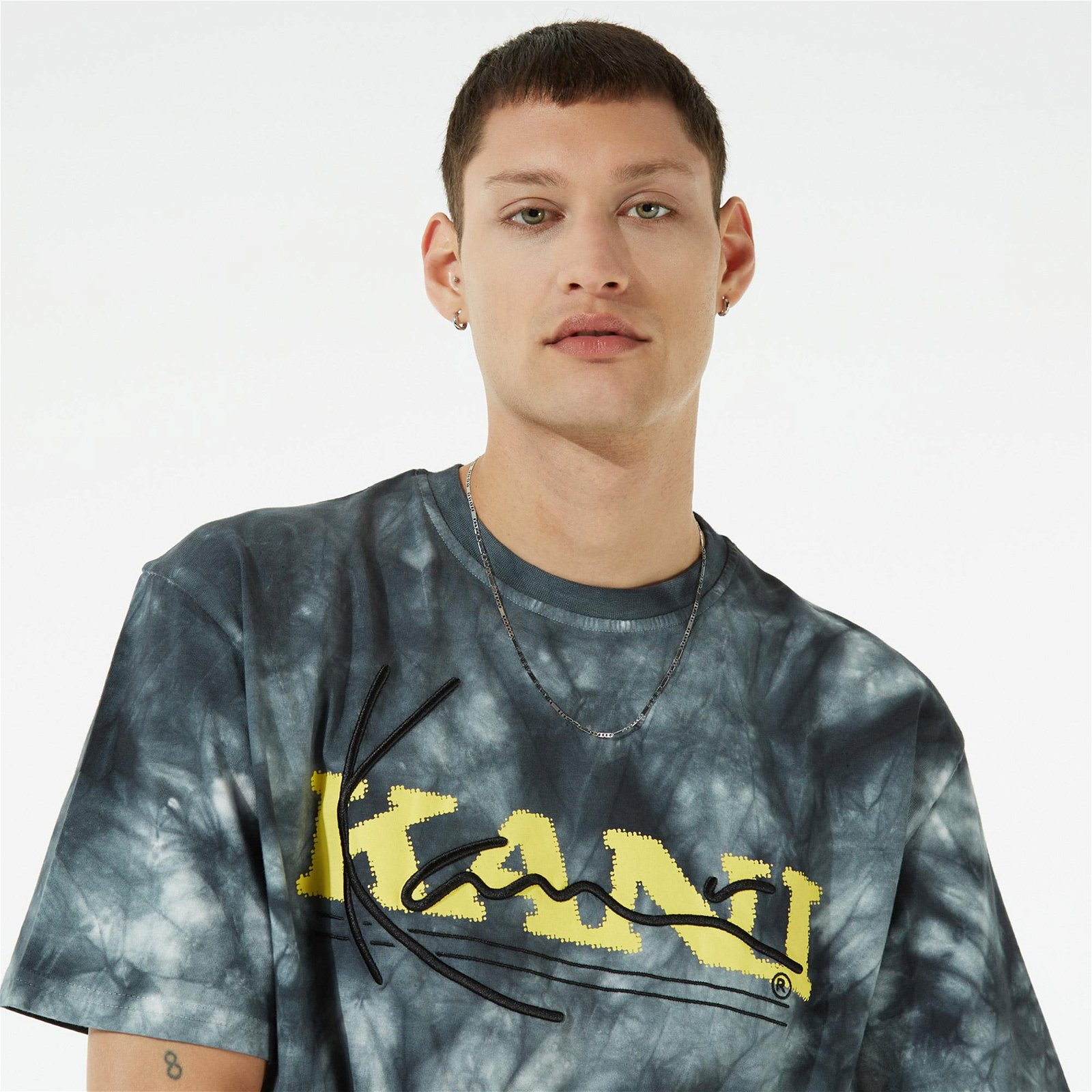 Karl Kani Retro Tie Dye Erkek Gri T-Shirt
