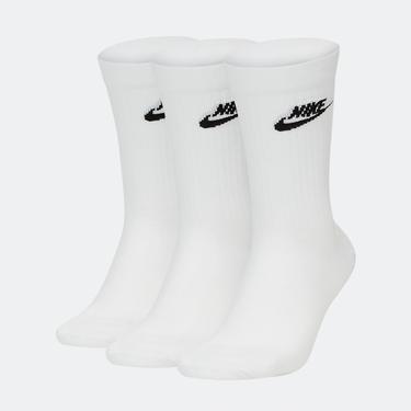  Nike Sportswear Every Essential Crew Unisex Beyaz Çorap