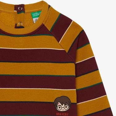  Benetton Harry Potter Çocuk Desenli Hardal Rengi Sweatshirt