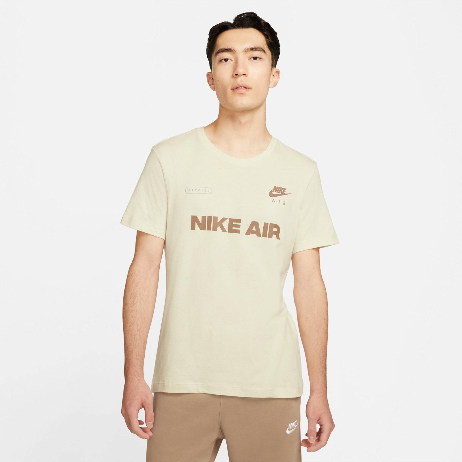 Nike Sportswear Air 1 Erkek Krem T-Shirt