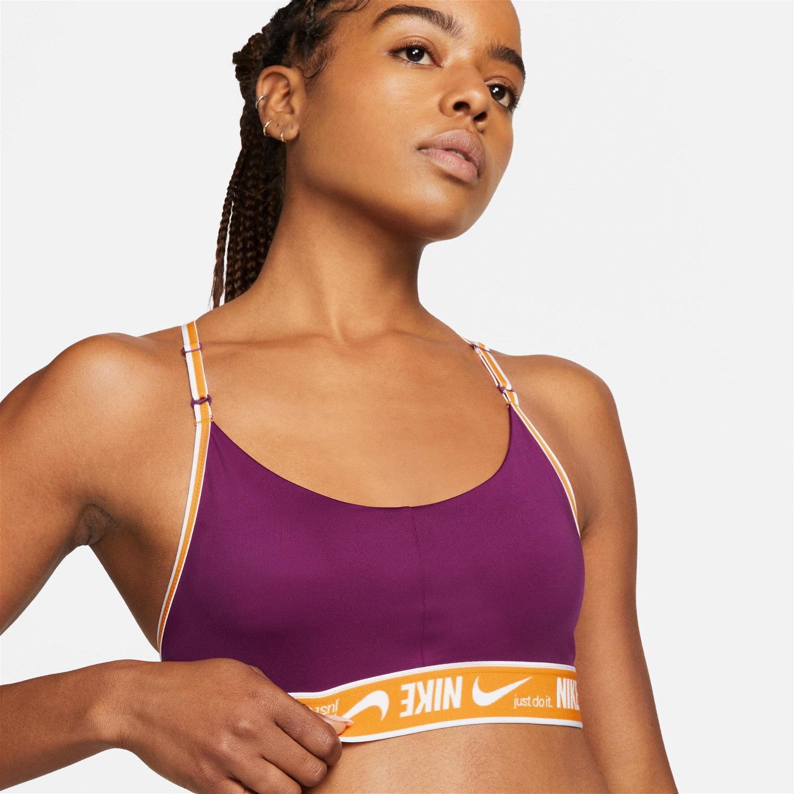 Nike Dri-FIT Indy Logo Kadın Pembe Bra