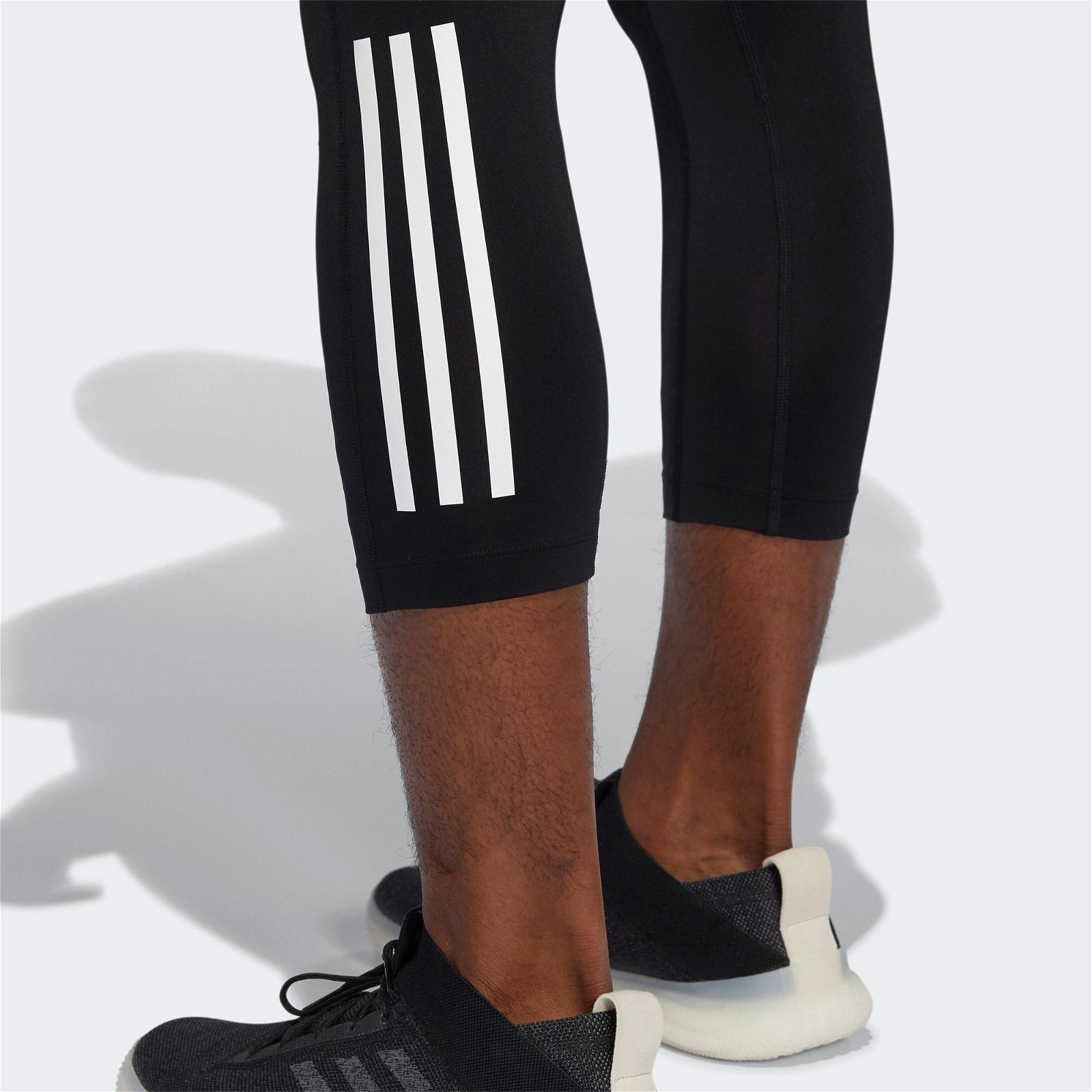adidas Techfit 3-Stripes Erkek Siyah Tayt