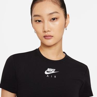  Nike Sportswear Essential Air Crop Kadın Siyah T-Shirt