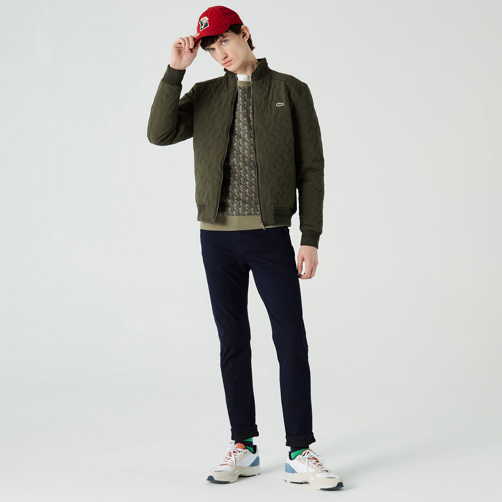 Lacoste Erkek Kapitone Yeşil Mont