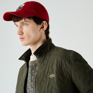  Lacoste Erkek Kapitone Yeşil Mont