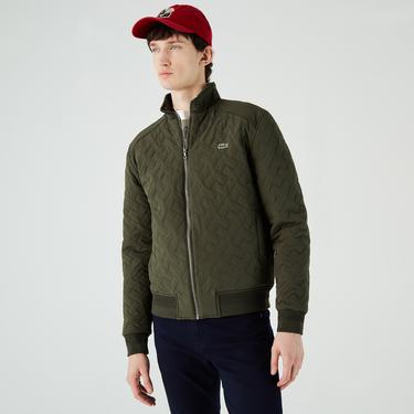  Lacoste Erkek Kapitone Yeşil Mont