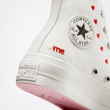  Converse Crafted With Love Chuck Taylor All Star Kadın Beyaz Platform Sneaker