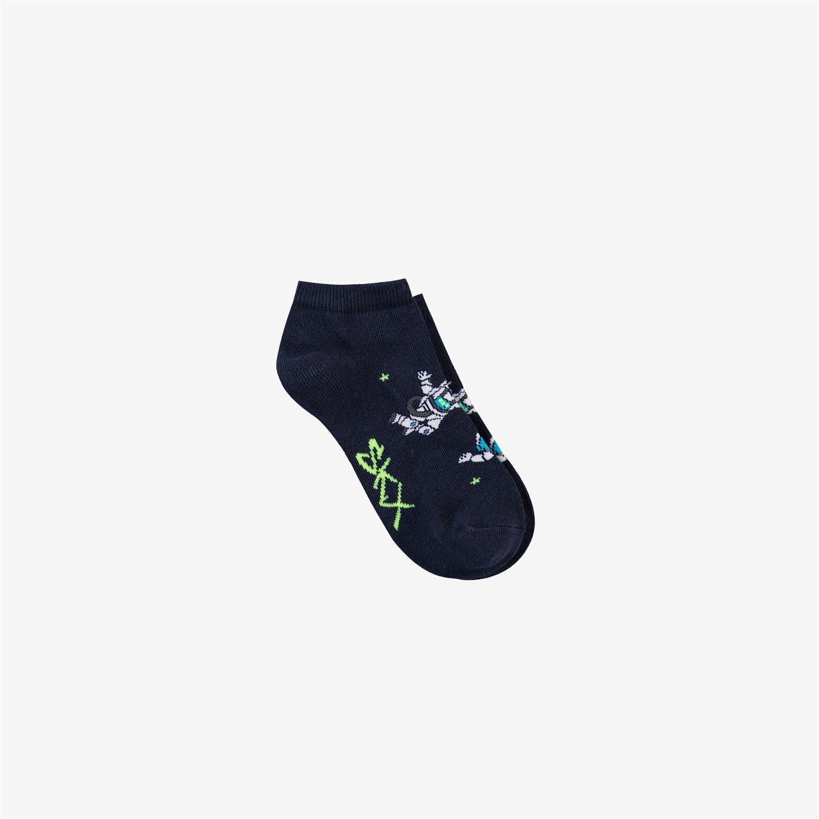 Skechers Low Cut Space Çocuk 3'lü Renkli Çorap