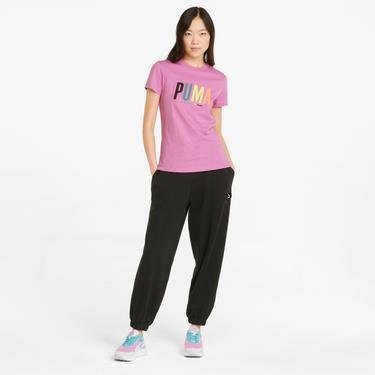  Puma SWxP Graphic Kadın Pembe T-Shirt