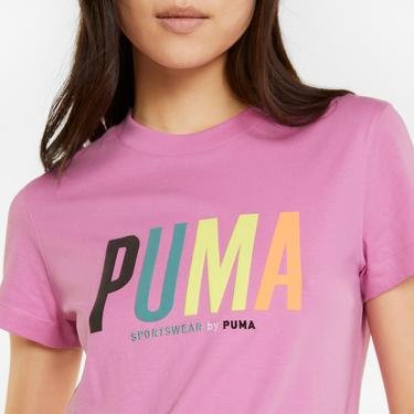  Puma SWxP Graphic Kadın Pembe T-Shirt